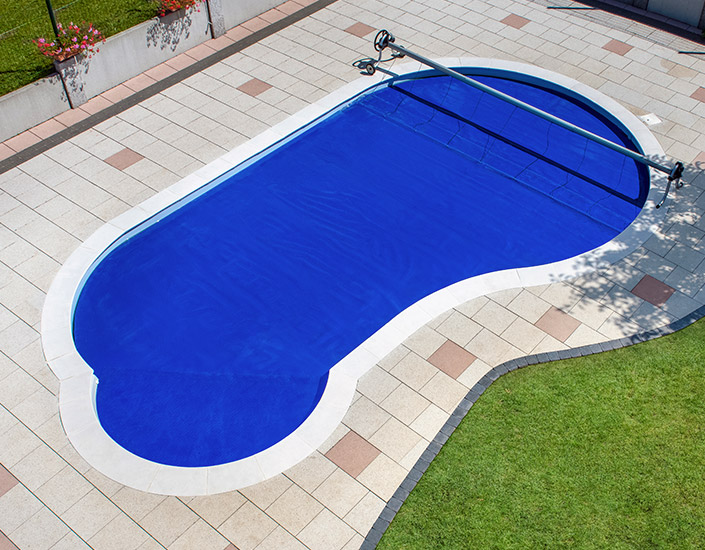 bubble cover pool heating in Belgium