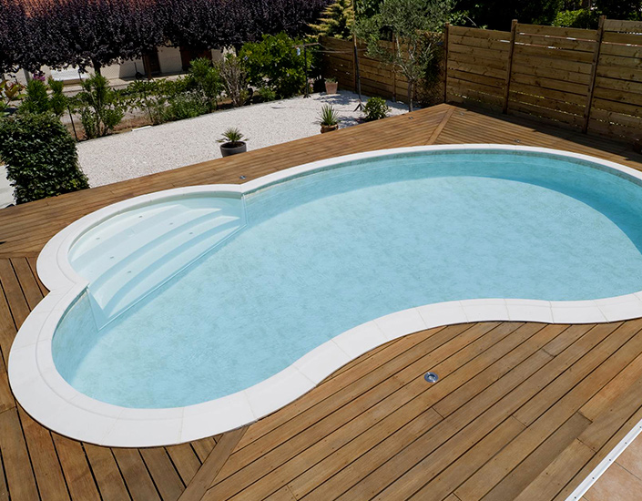 lamelles de terrasse en bois du brésil résistant pour piscine GGILPRO waterair