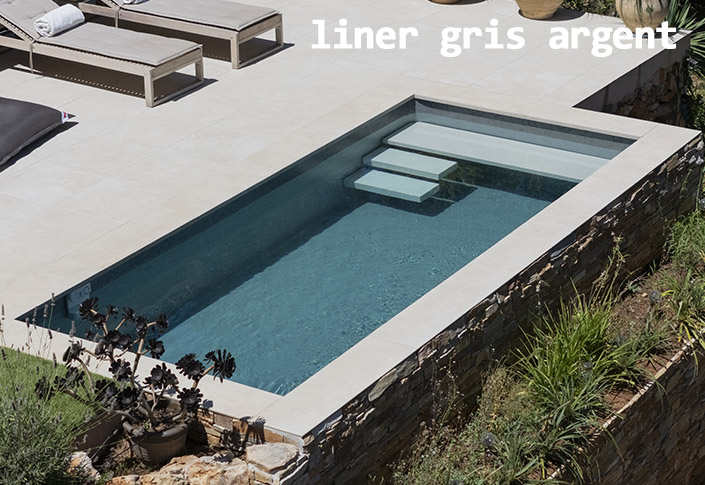 choisir un liner gris argent de piscines en belgique chez ggilpro waterair