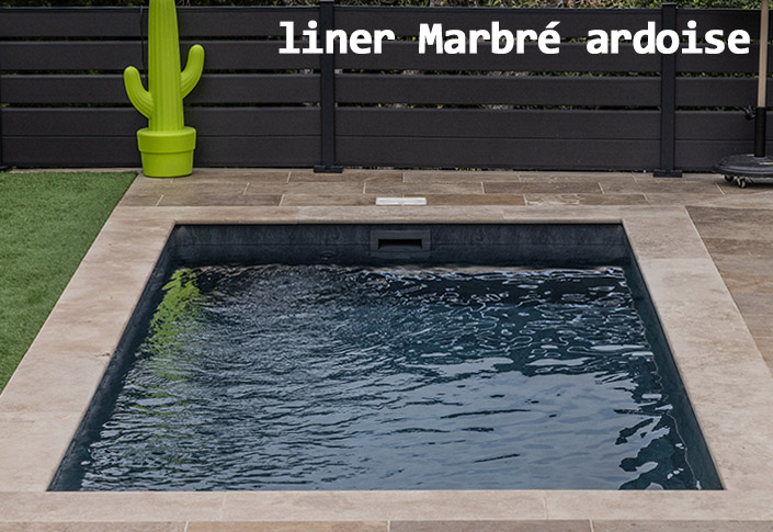 choisir un liner marbré ardoise de piscine en belgique