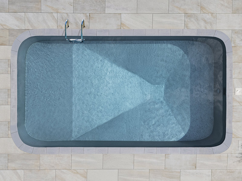 piscine Romy avec échelle forme rectangle waterair GGILPRO luna
