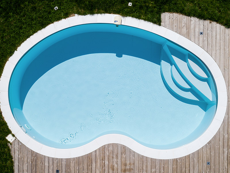 piscines en forme d'haricot waterair GGILPRO belgique