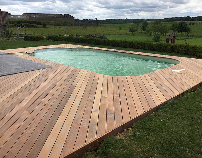 exotisch hout IPE voor zwembad waterair GGILPRO